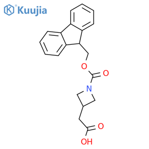 2-[1-(9H-fluoren-9-ylmethoxycarbonyl)azetidin-3-yl]acetic acid structure