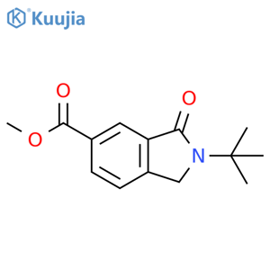 1H-Isoindole-5-carboxylic acid, 2-(1,1-dimethylethyl)-2,3-dihydro-3-oxo-, methyl ester structure