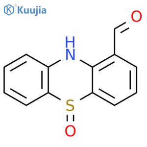 10H-Phenothiazine-1-carboxaldehyde, 5-oxide structure