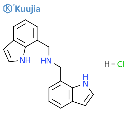 1H-Indole-7-methanamine, N-(1H-indol-7-ylmethyl)-, hydrochloride (1:1) structure