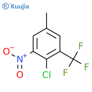 Benzene, 2-chloro-5-methyl-1-nitro-3-(trifluoromethyl)- structure