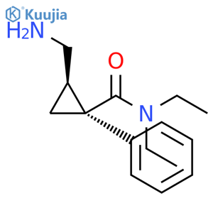 (1R,2S)-2-(aminomethyl)-N,N-diethyl-1-phenylcyclopropane-1-carboxamide structure