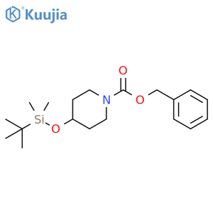 1-Piperidinecarboxylic acid, 4-[[(1,1-dimethylethyl)dimethylsilyl]oxy]-,phenylmethyl ester structure