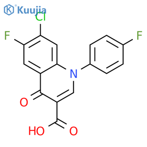 7-Chloro-6-fluoro-1-(4-fluorophenyl)-1,4-dihydro-4-oxo-3-quinolinecarboxylic Acid structure