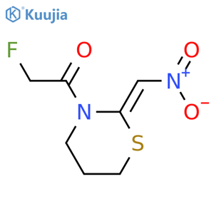 Ethanone,1-[dihydro-2-(nitromethylene)-2H-1,3-thiazin-3(4H)-yl]-2-fluoro- structure